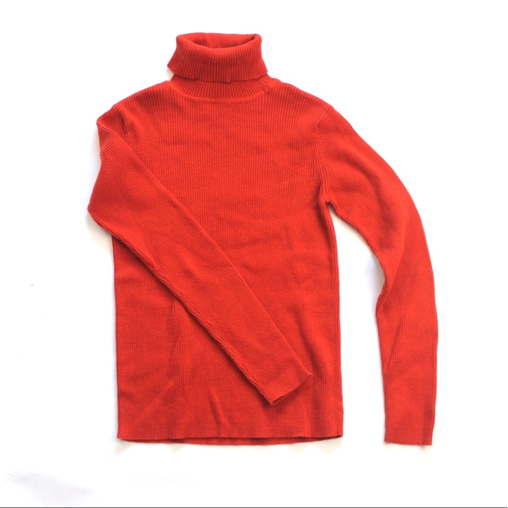 Orange Turtle Neck Sweater